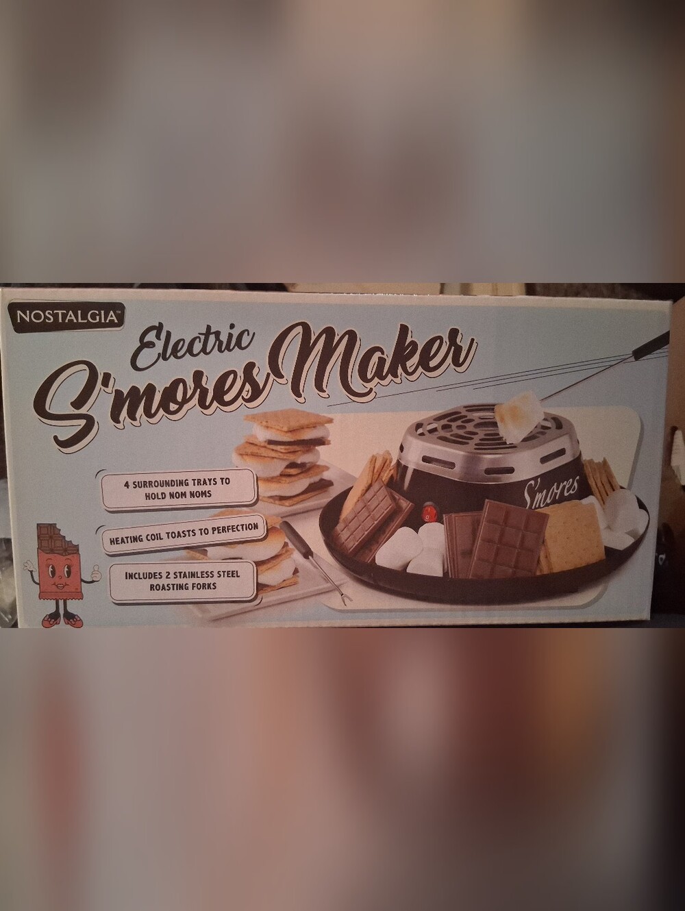 Nostalgia Black and Silver Electric S'mores Maker